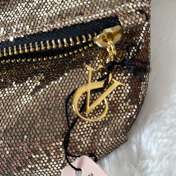 NWT Victoria’s Secret golden glitter foldable clutch - Picture 4 of 7